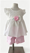Conjunto Blanco y Rosa