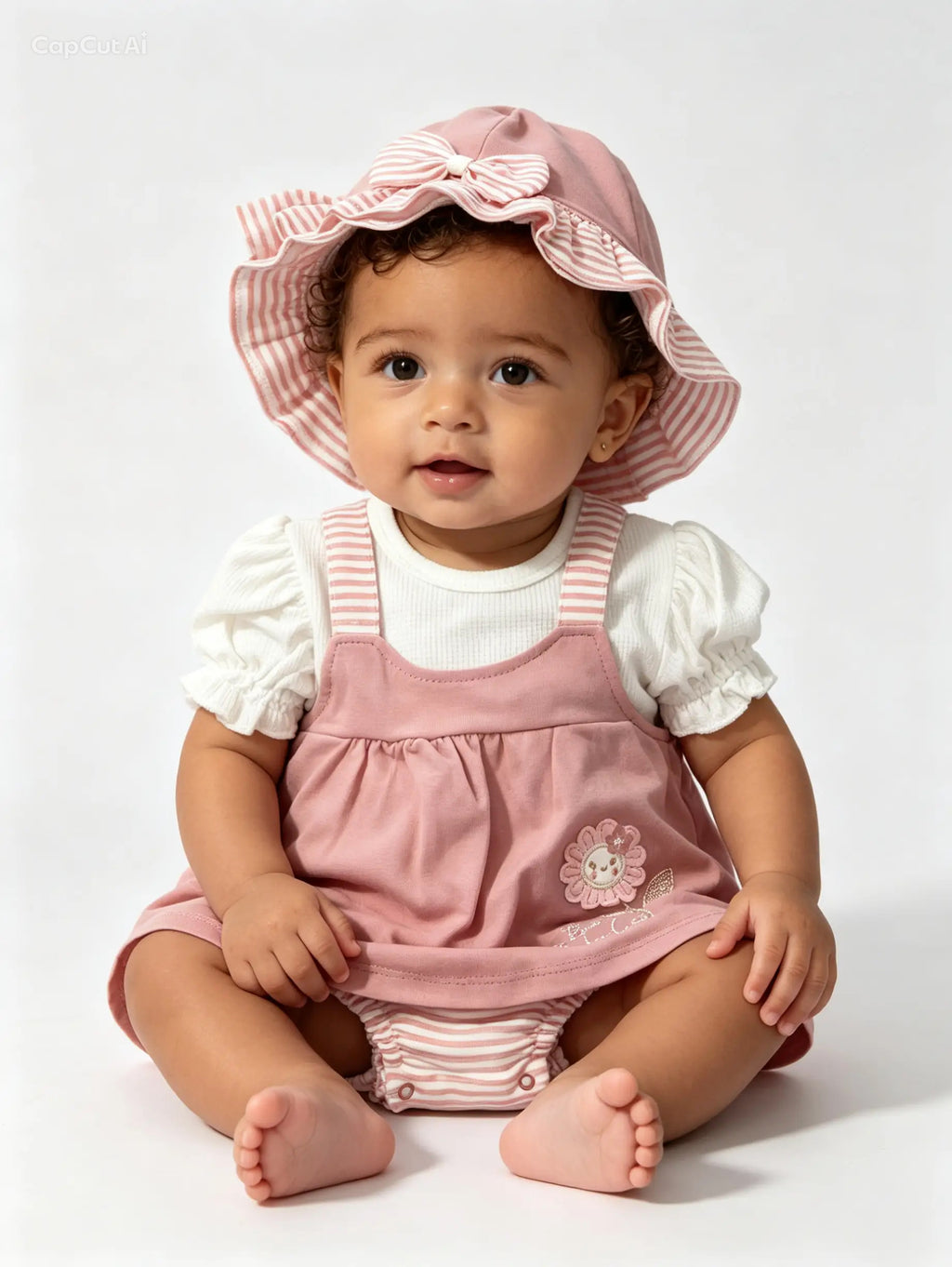 Vestido flor con sombrero