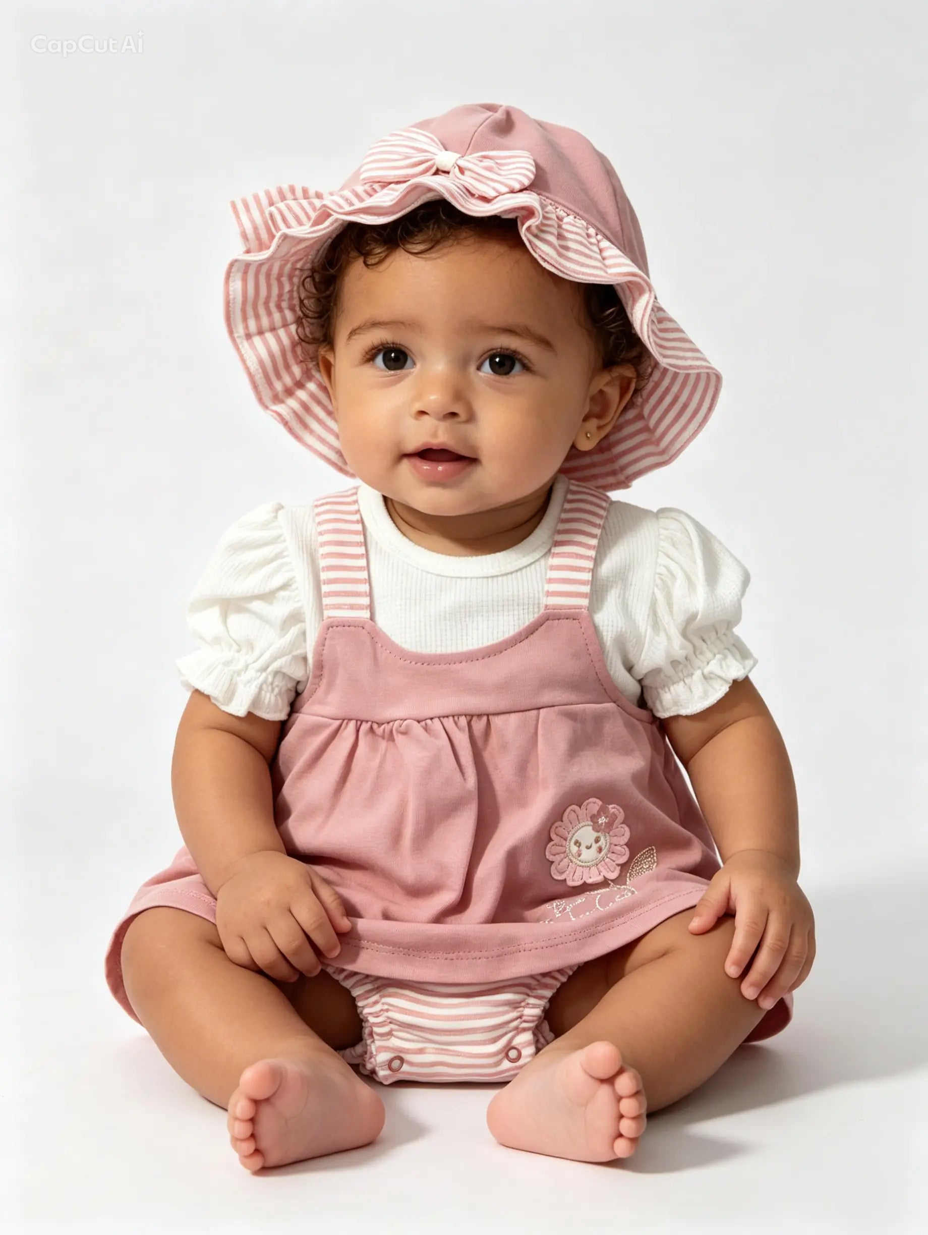 Vestido flor con sombrero