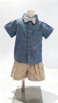 Conjunto Denim & Beige