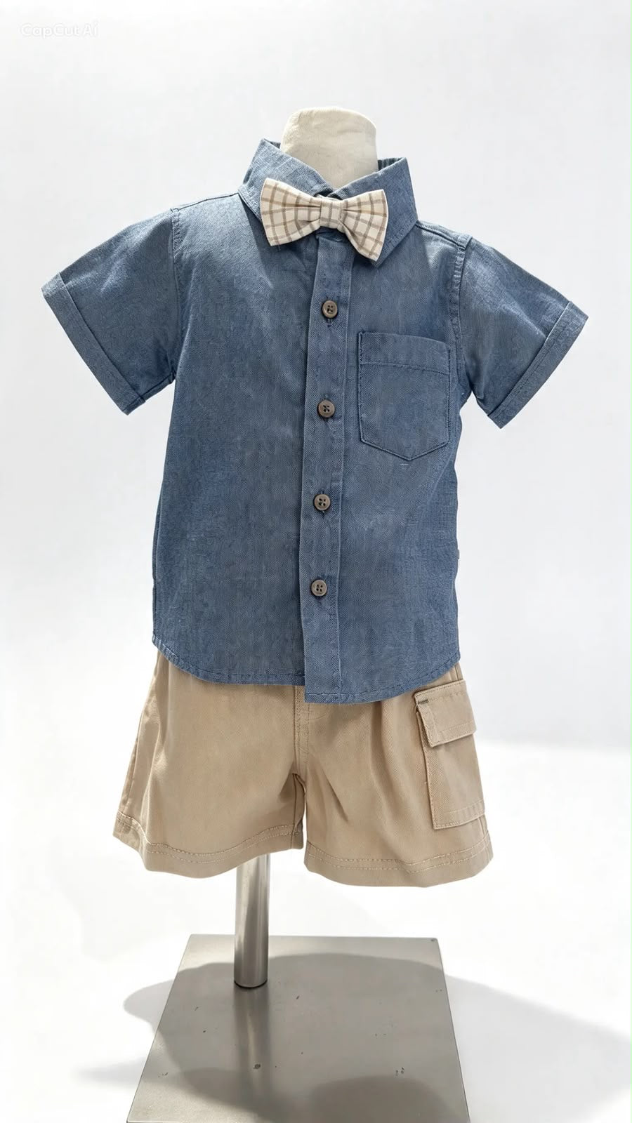 Conjunto Denim & Beige