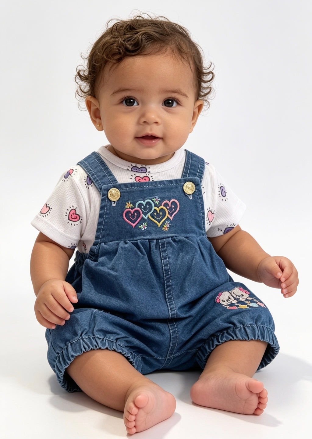 Overol heart denim