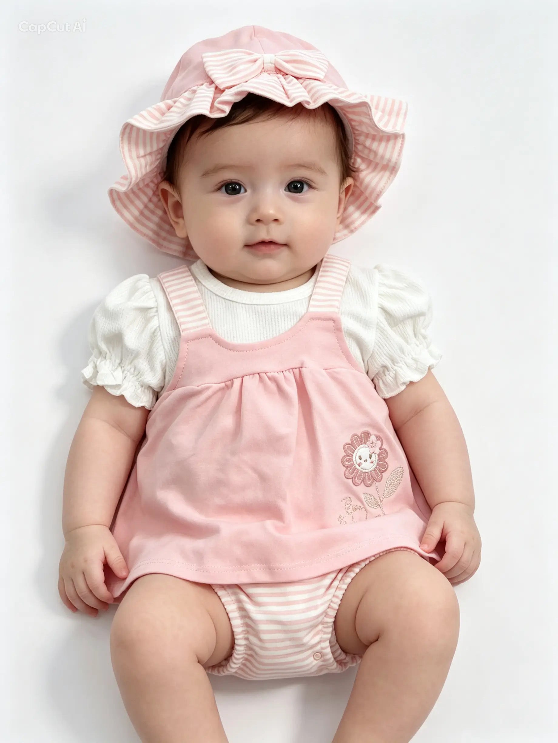 Vestido flor con sombrero