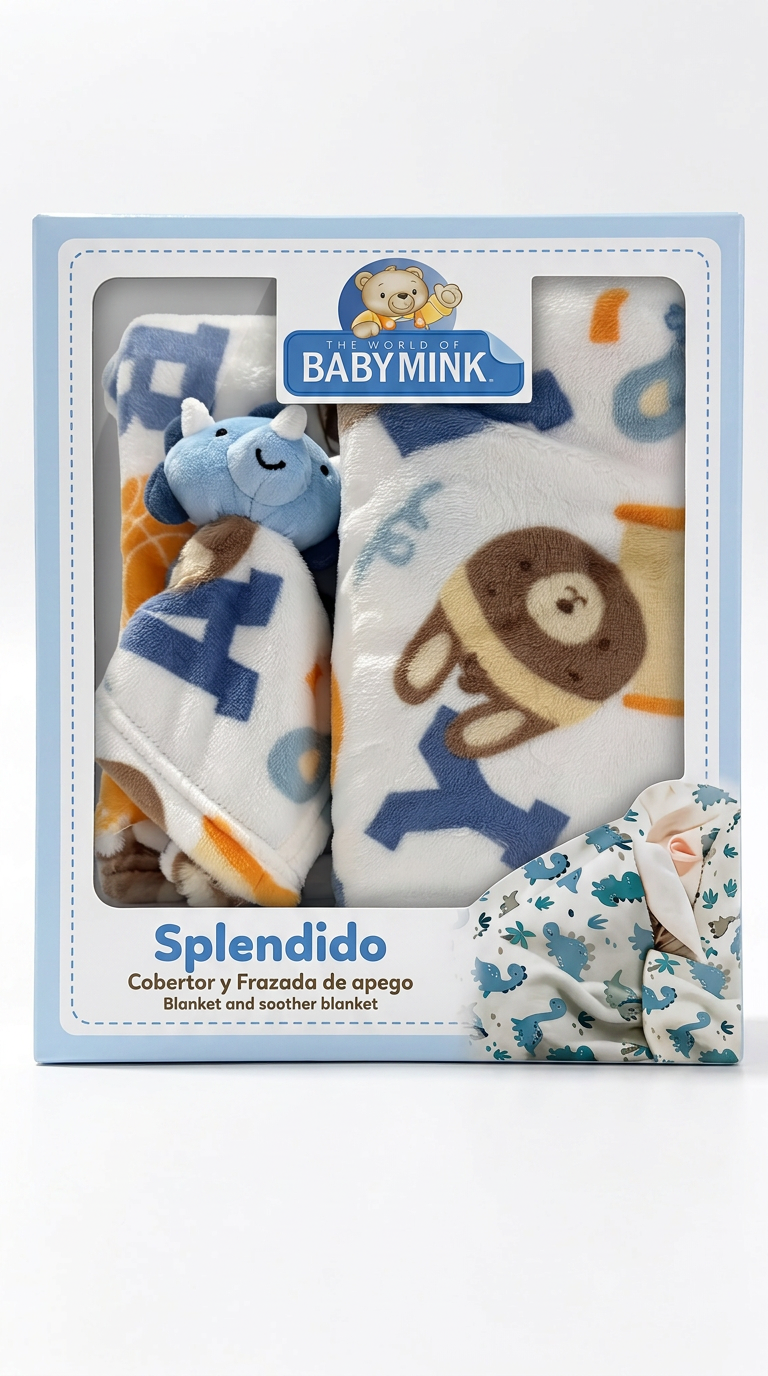 Cobertor y Frazada de Apego Baby Mink Animales